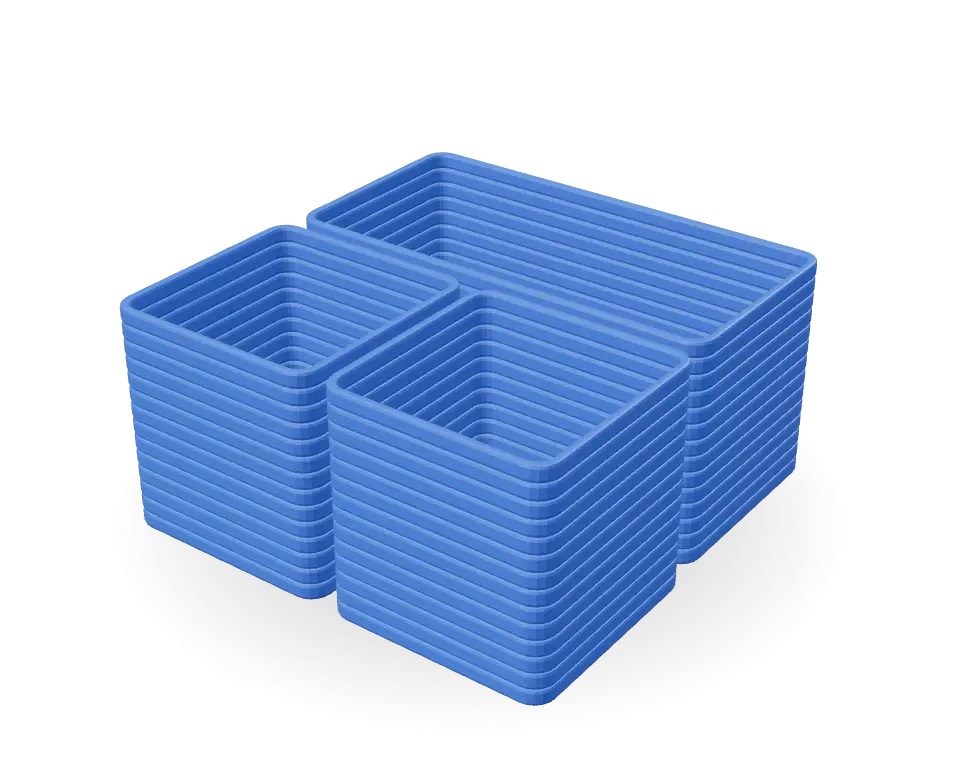 Gridfinity Bins, set of 6 in Cobalt