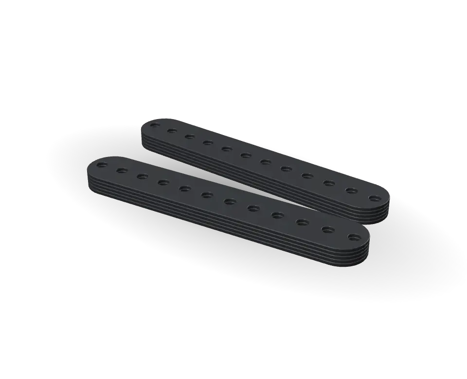 Cable Combs, 24-pin in Jet black