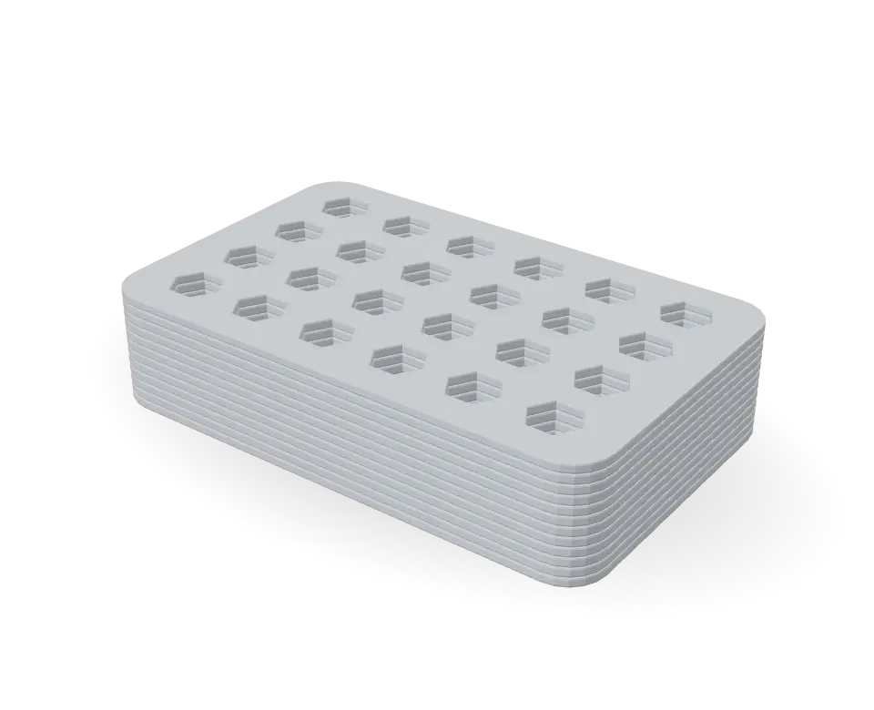 Hex Bit Holder, 24 slot in Slate grey